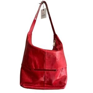 HOBO The Original Joyce Leather Hobo Large Tote Bag Tomato Red NWT $268 MSRP